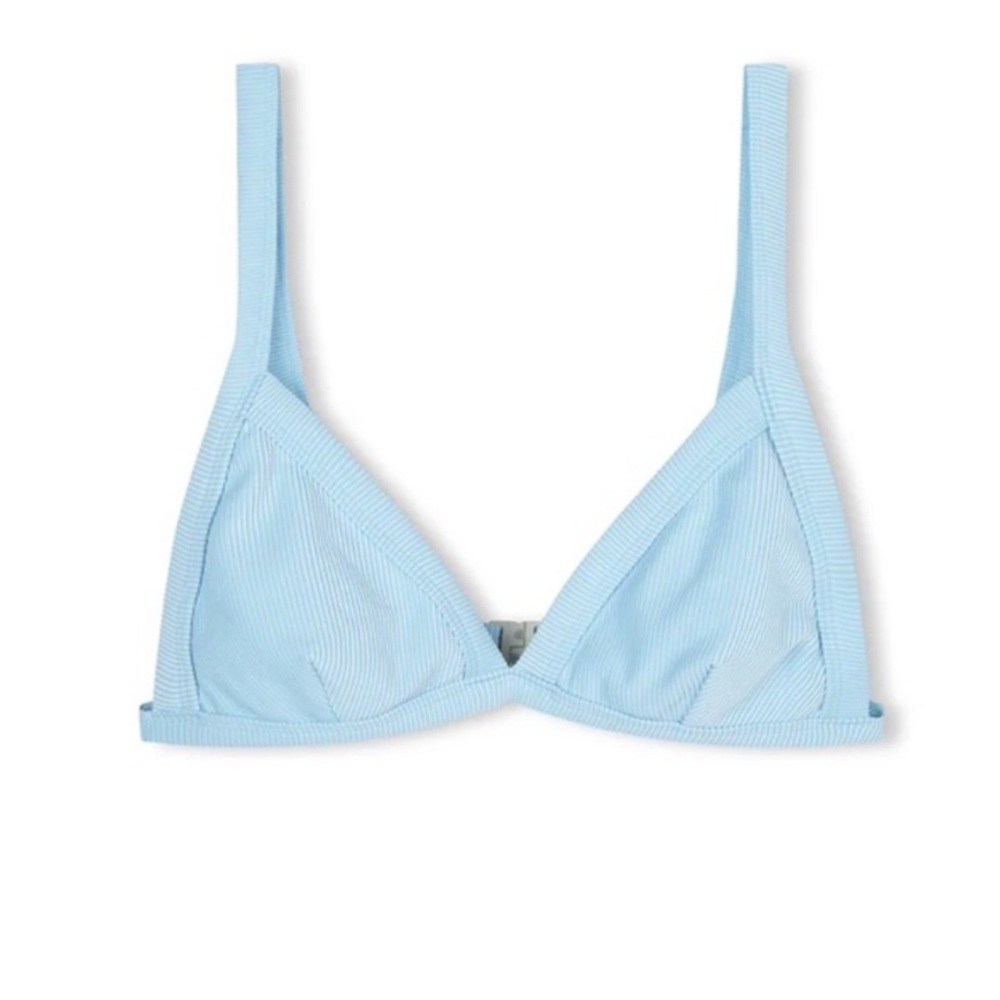 Zulu & Zephyr Pale Blue Ribbed Triangle Top